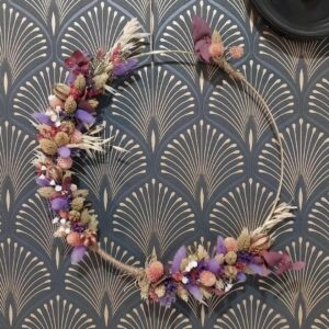 Couronne florale rose Calies Home